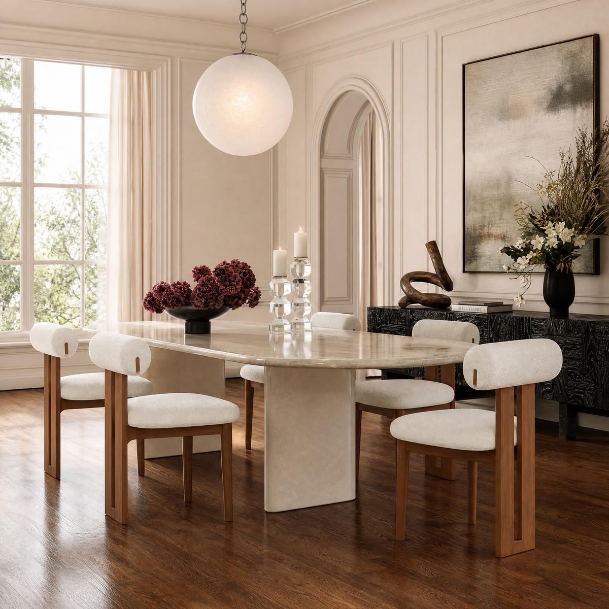 Woce Boucle Dining Chair (Set of 2)