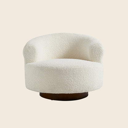 Boucle Round Swivel Chair