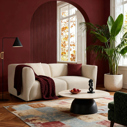 Chenille Sectional Sofa (91")