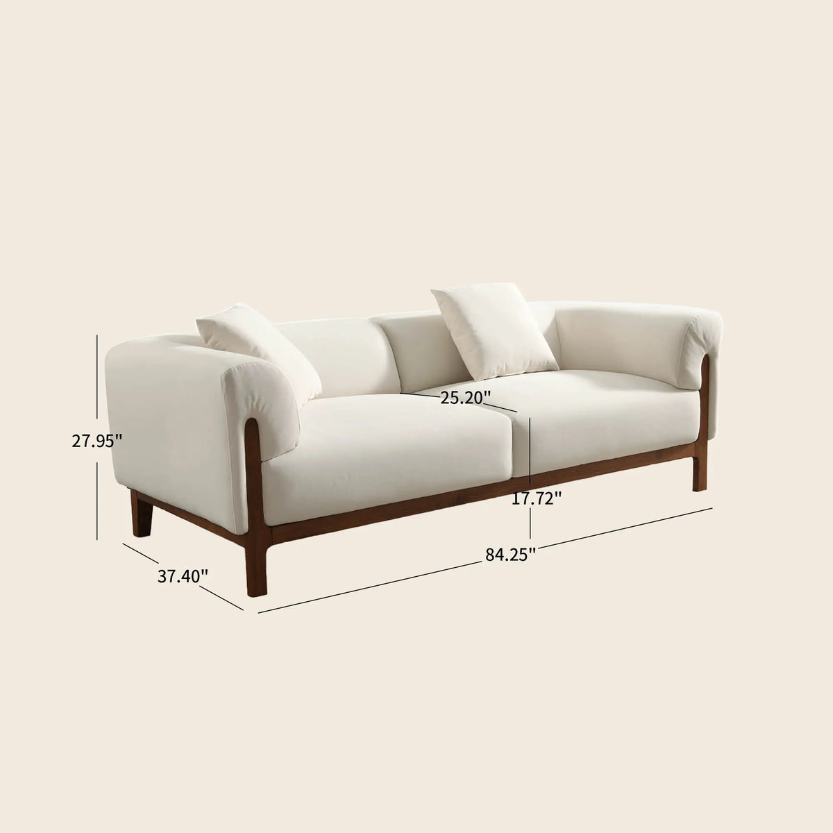 Velvet Sofa (84")