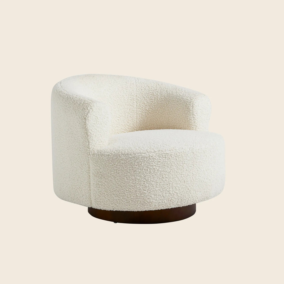 Boucle Round Swivel Chair