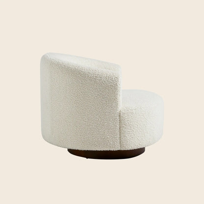 Boucle Round Swivel Chair