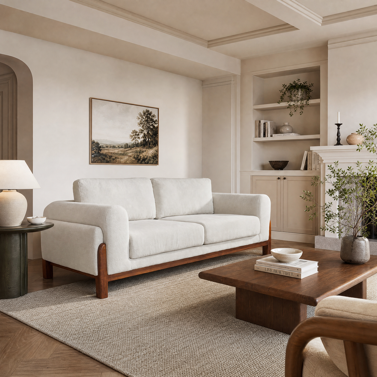 Darcy Gray Cotton & Linen Sofa (89")