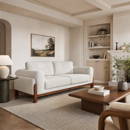 Darcy Gray Cotton & Linen Sofa (89")