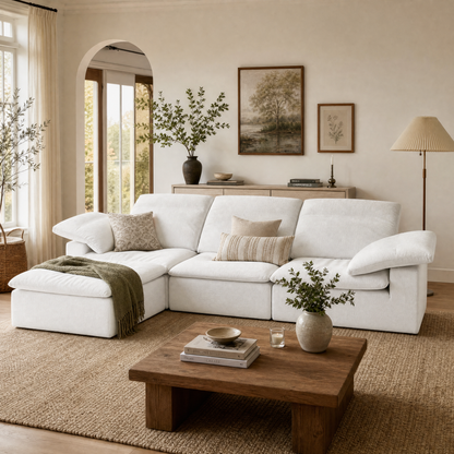 Swofy 3-Seater Chenille Sectional Sofa (118")