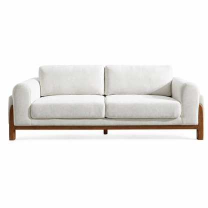 Darcy Gray Cotton & Linen Sofa (89")