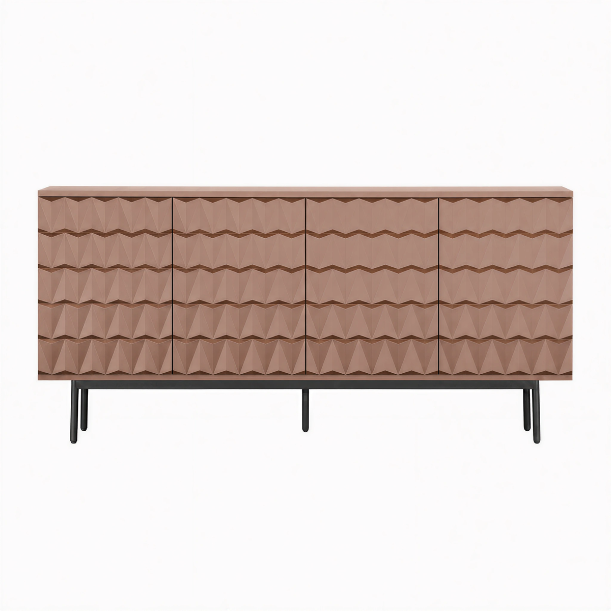 Reco Carved Pattern Wood Sideboard (70")
