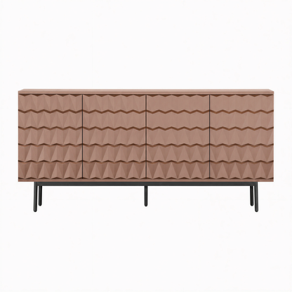 Reco Carved Pattern Wood Sideboard (70")
